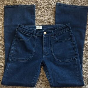 Anthropologie Pilcro Dark Blue Flare Jeans size 27